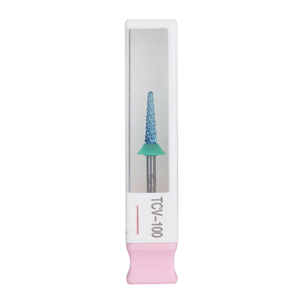 Blue Carbide Cone Nail Drill Bit, Coarse - 100 - product image 2