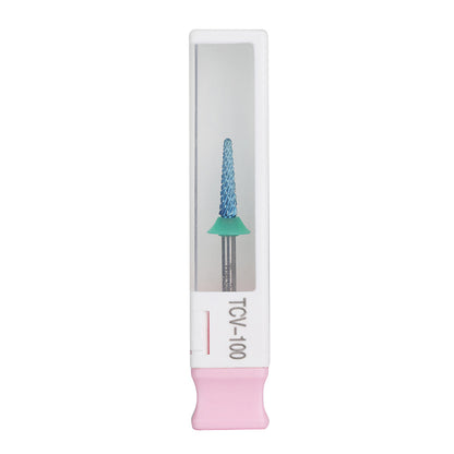 Blue Carbide Cone Nail Drill Bit, Coarse - 100 - product image 2