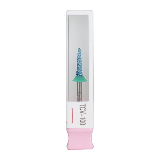 Blue Carbide Cone Nail Drill Bit, Coarse - 100 - product image 2