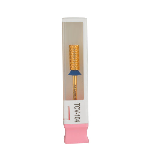 Gold Carbide Cylinder Nail Drill Bit, Medium - 104 - product image 2