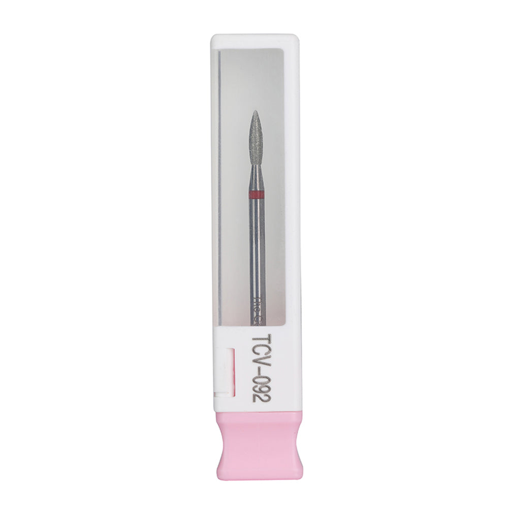 Diamond Pointed Flame Nail Drill Bit, Fine - 092 - product image 2