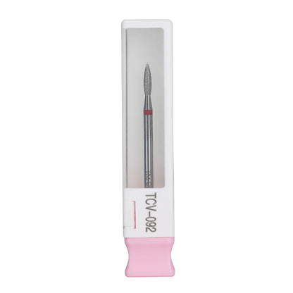 Diamond Pointed Flame Nail Drill Bit, Fine - 092 - product image 2