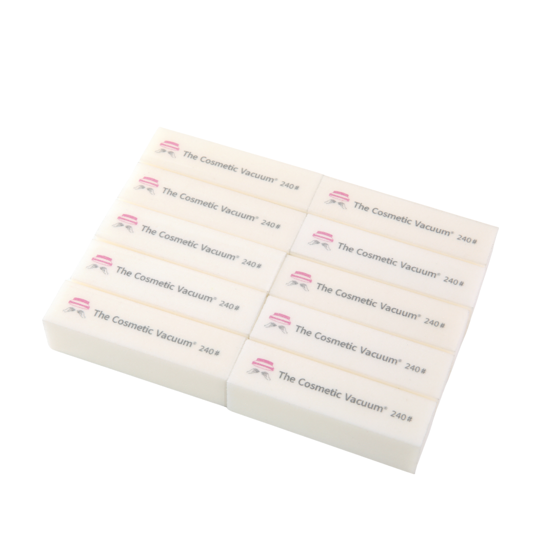 240-Grit Nail Buffer Blocks - White, 10-Pack - product image 1